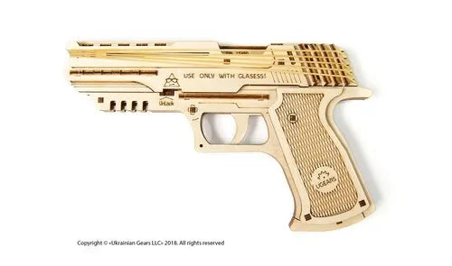 Ugears Wooden Model - Wolf-01 Handgun – Bunyip Toys