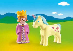 Playmobil 1-2-3 - Princess with Unicorn - 70127-Bunyip Toys